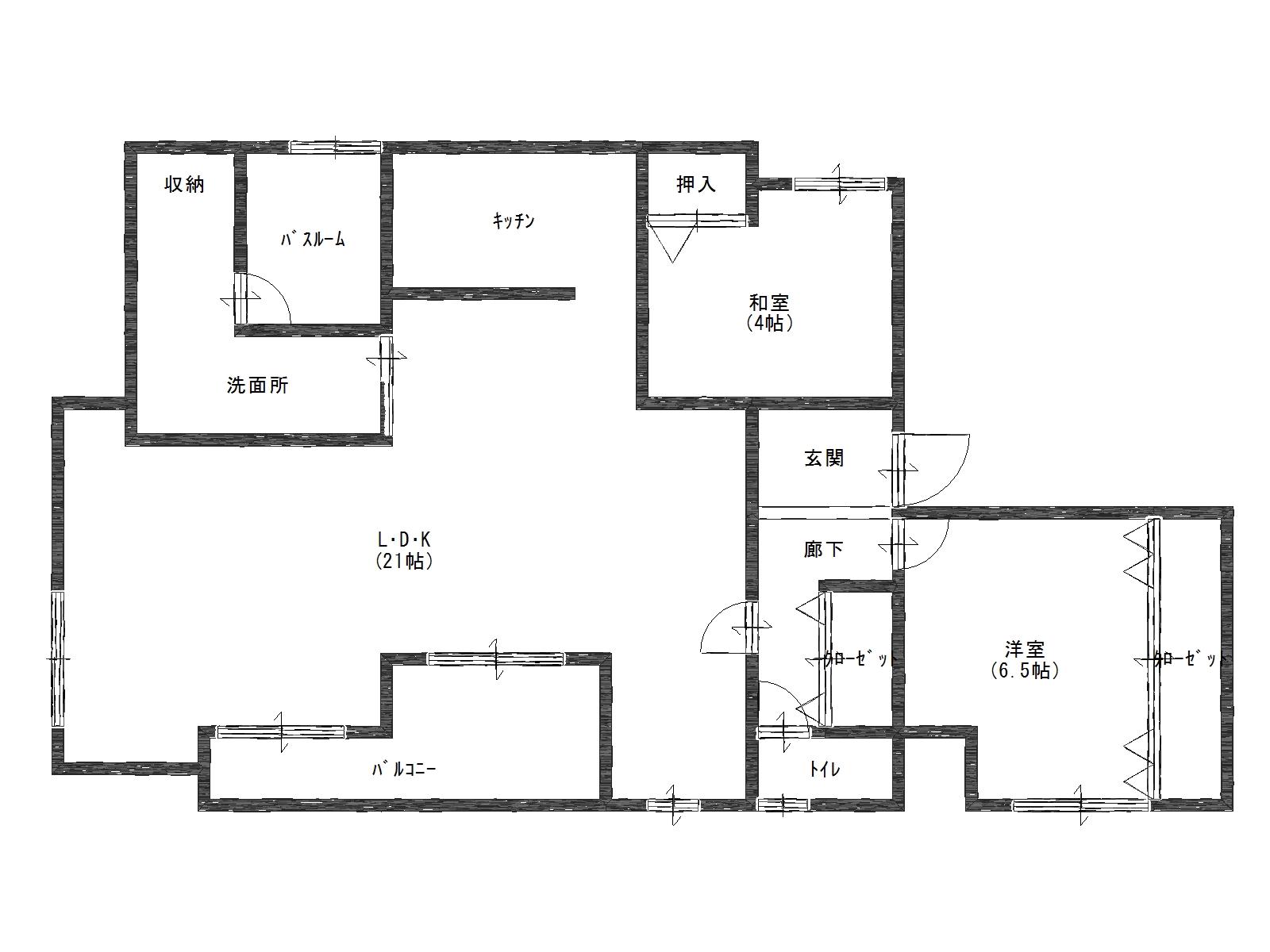APEX浅間通(2LDK/2階)の間取り写真