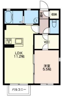 フォルトゥーナ(1LDK/1階)の間取り写真