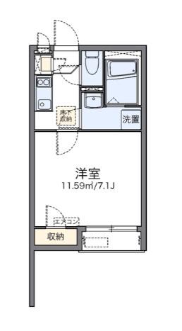 レオネクストプラナス白山(1K/1階)の間取り写真