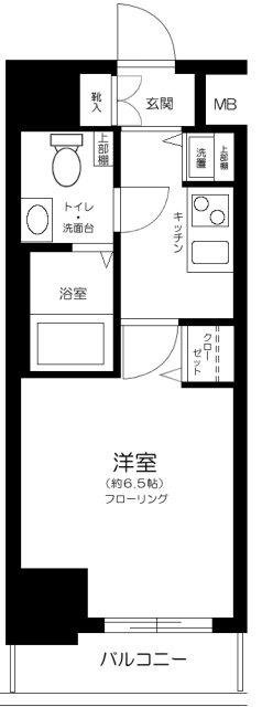 グランド・ガーラ西麻布(1K/7階)の間取り写真