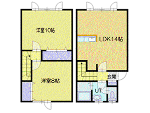 ピュアサクラA(2LDK/1階)の間取り写真