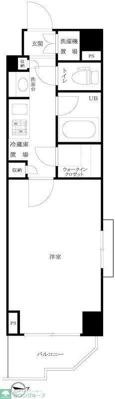 ルーブル桜新町(1K/3階)の間取り写真