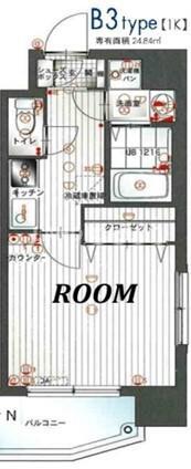 エンクレスト赤坂(1K/5階)の間取り写真
