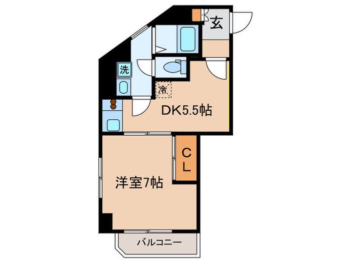 ベルオーク本郷(1DK/10階)の間取り写真