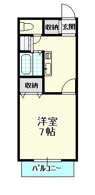 プレジールりんくう(1K/2階)の間取り写真