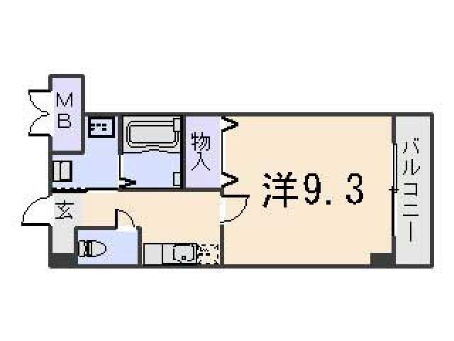 ワイズコート御陵(1K/5階)の間取り写真