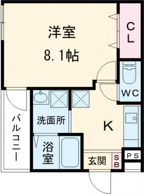 フジパレス神戸本町イースト(1K/1階)の間取り写真