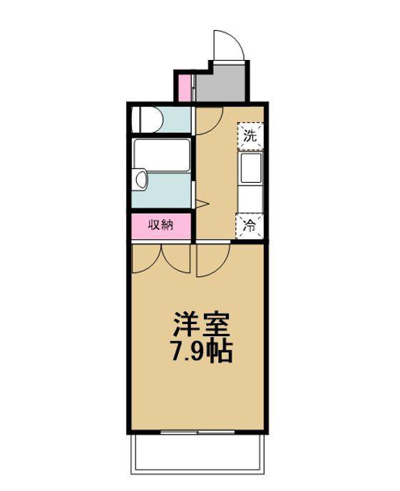 エルミタージュ(1K/3階)の間取り写真