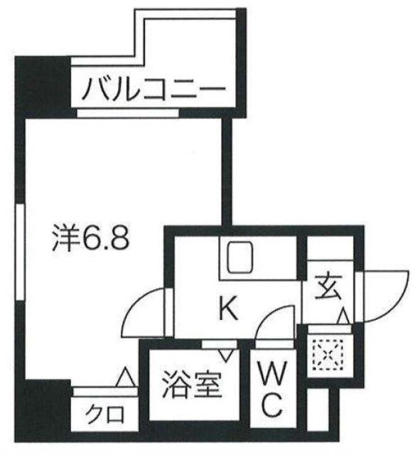 スパシエグラフィカレジデンス(1K/3階)の間取り写真