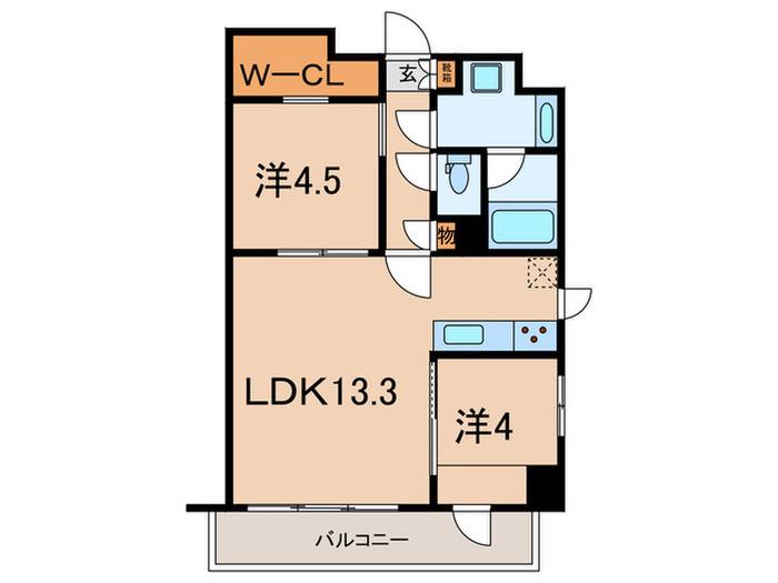 GRAN REST 文京茗荷谷(2LDK/5階)の間取り写真