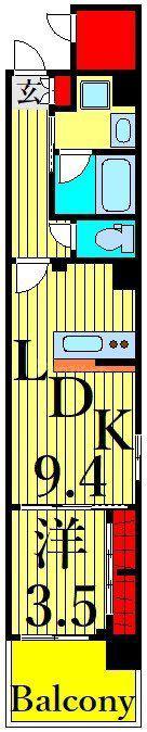 DS VARIE三ノ輪レジデンス(1LDK/2階)の間取り写真