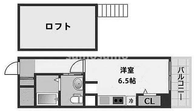 ラ・プレミア桜川(ワンルーム/3階)の間取り写真