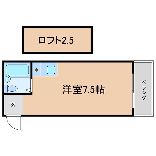ロフティー野田(ワンルーム/5階)の間取り写真