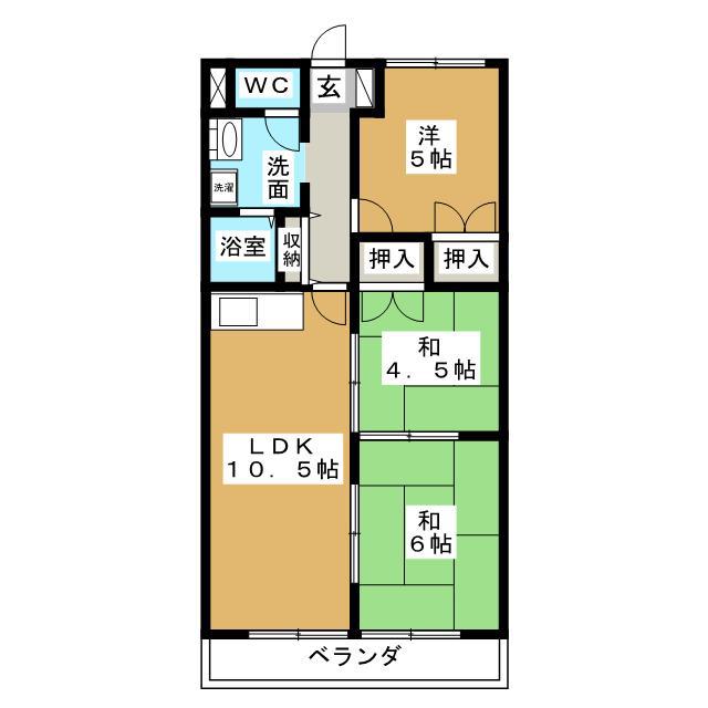 ミストラル(3LDK/3階)の間取り写真