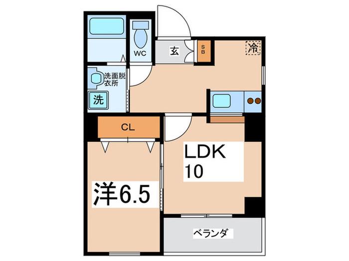 シーダプレース(1LDK/4階)の間取り写真