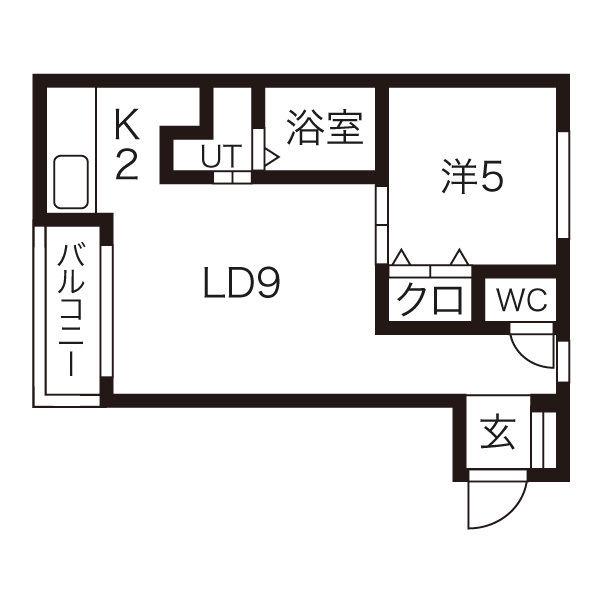 セイラ麻生(1LDK/1階)の間取り写真