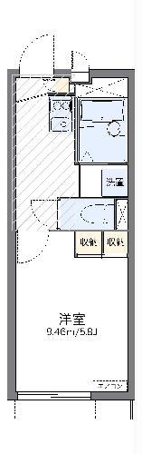 レオパレス上台ハイツ(1K/1階)の間取り写真