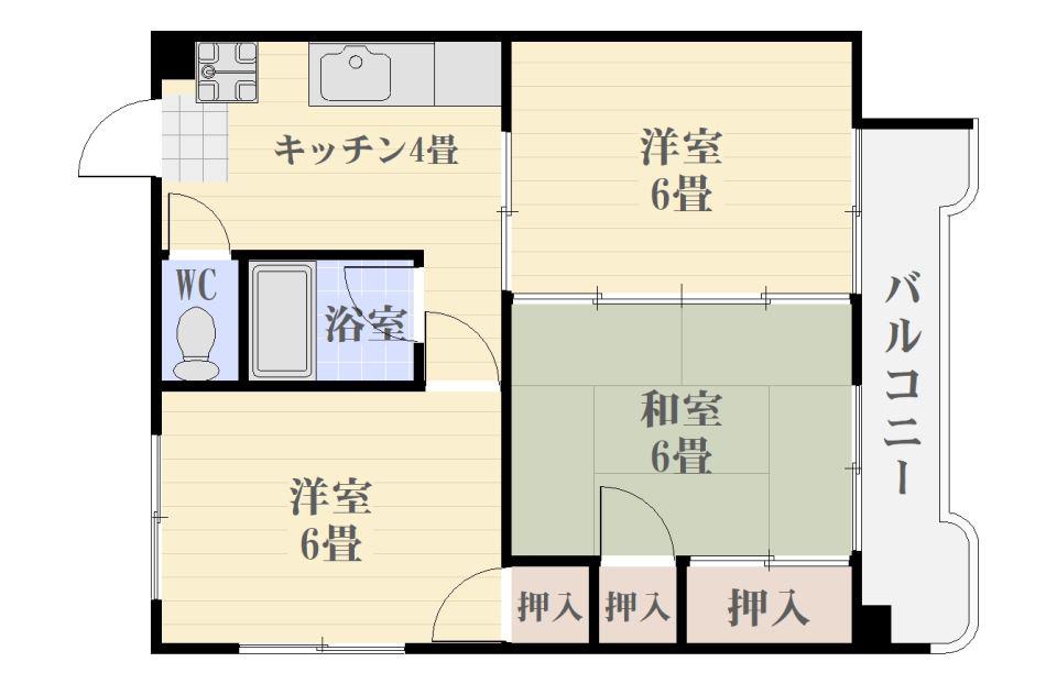 第2坂口ビル(3K/3階)の間取り写真