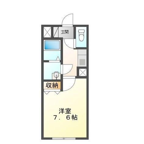 フォレストしらゆり(1K/3階)の間取り写真