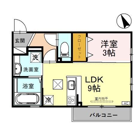 アールプレジールJ(1LDK/1階)の間取り写真