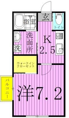 GARNIERガルニエ(1K/1階)の間取り写真
