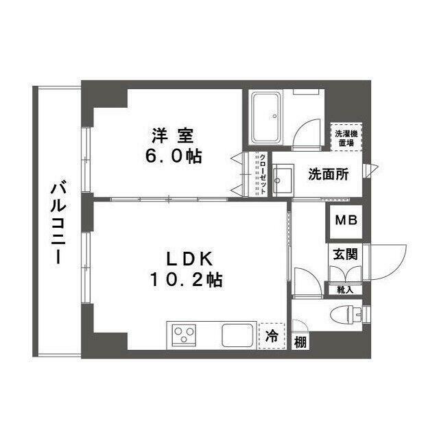 エシュレ湘南(1LDK/3階)の間取り写真