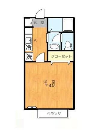 アート・フル新宿柏木(1K/2階)の間取り写真