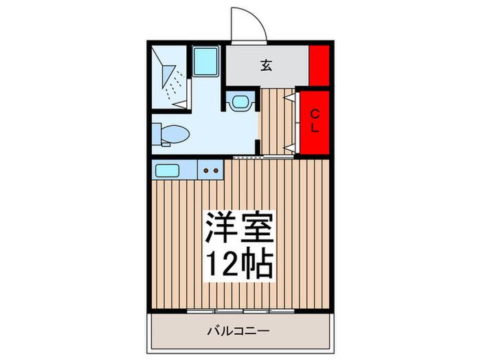 第五石峰ビル(ワンルーム/1階)の間取り写真