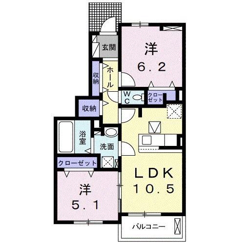 エル モンテ(2LDK/1階)の間取り写真