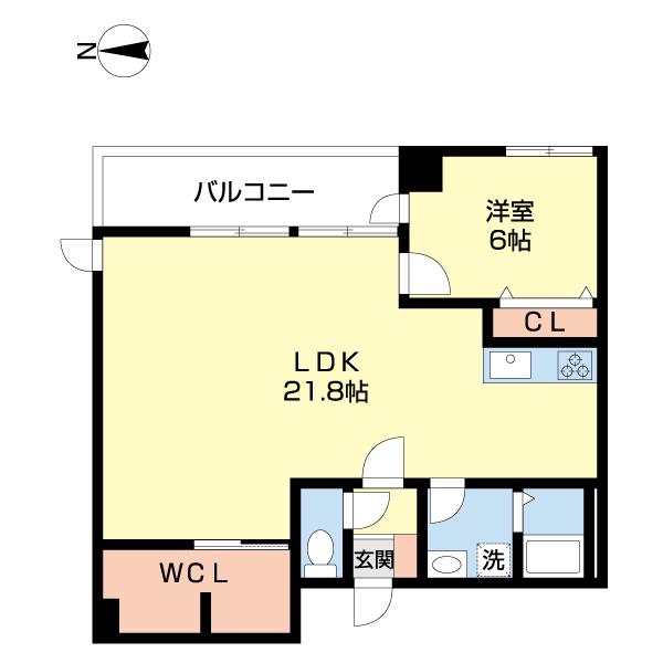 パンテオン(1LDK/3階)の間取り写真
