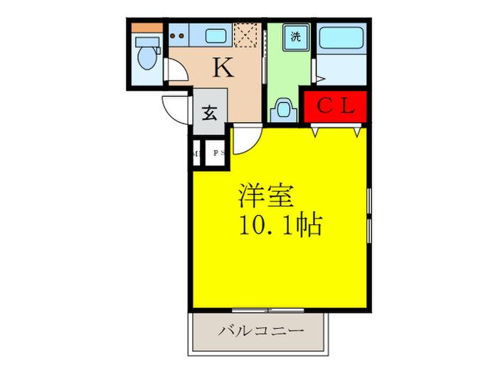 フジパレス内本町1番館(1K/2階)の間取り写真