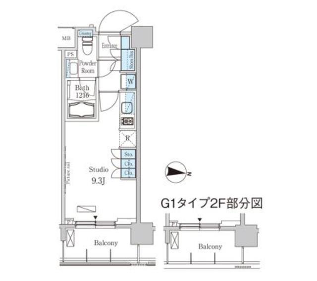 パークアクシス東高円寺(ワンルーム/3階)の間取り写真