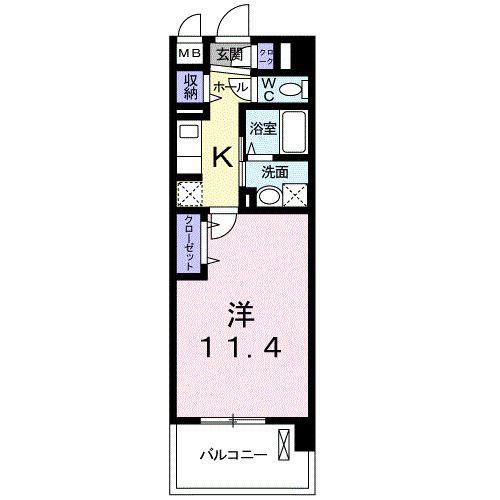 クラン モラ(1K/5階)の間取り写真