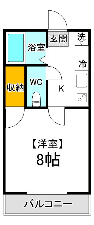 新京パレス(1K/3階)の間取り写真