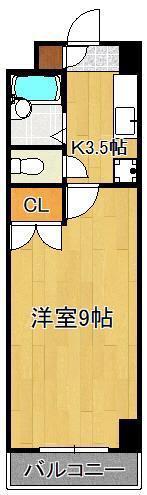 アヴィニール清水(1K/2階)の間取り写真