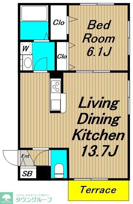 NOTRE MAISON52(1LDK/2階)の間取り写真