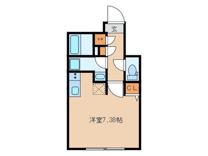 BRANCHE葵(ワンルーム/4階)の間取り写真