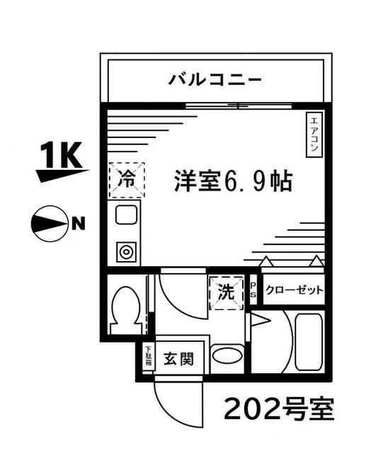 サントワマミー王子神谷(ワンルーム/2階)の間取り写真