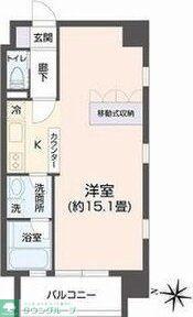 ヴィアーレ新寺(ワンルーム/3階)の間取り写真