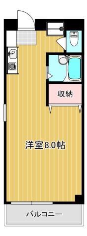 ハーモニービル(ワンルーム/3階)の間取り写真