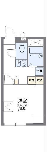 レオパレス長左衛門II(1K/1階)の間取り写真
