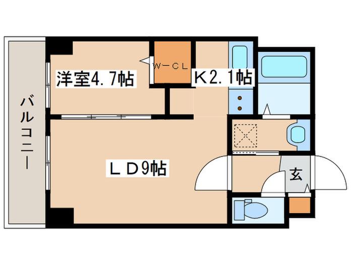 ZOLEE(1LDK/7階)の間取り写真