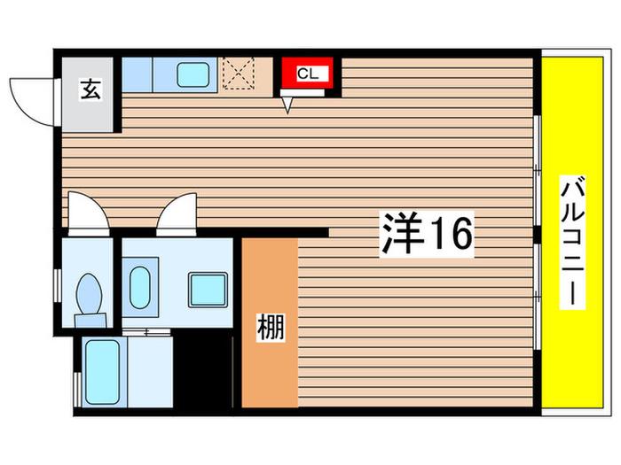 佐野マンション(ワンルーム/1階)の間取り写真