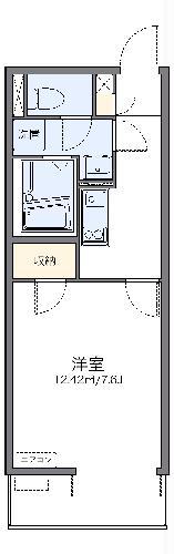 レオネクストル ソレイユ(1K/2階)の間取り写真