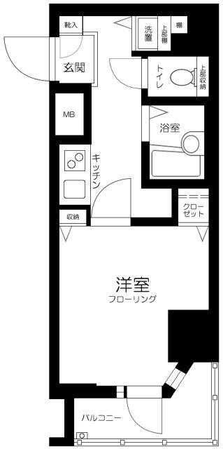 ガラ・グランディ日本橋(1K/4階)の間取り写真