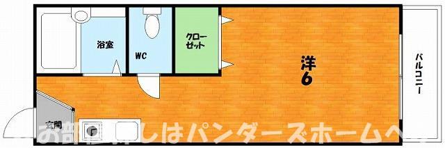 レオハイム津田I(ワンルーム/1階)の間取り写真