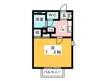 セフィラ北斗本町(1K/1階)の間取り写真