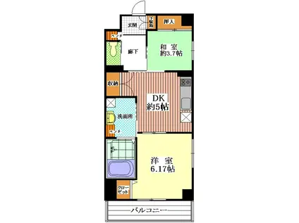 せせらぎ(2DK/4階)の間取り写真