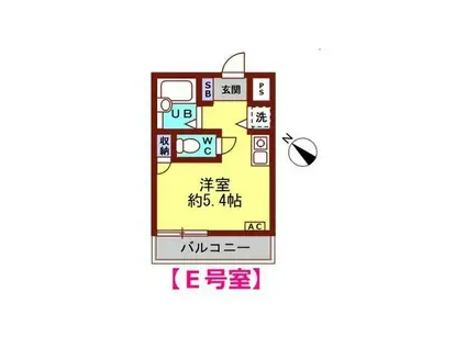 UN ANGEI(1K/2階)の間取り写真