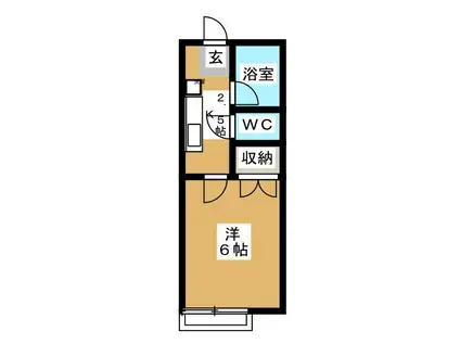 クレアーレ瑞江III(1K/1階)の間取り写真